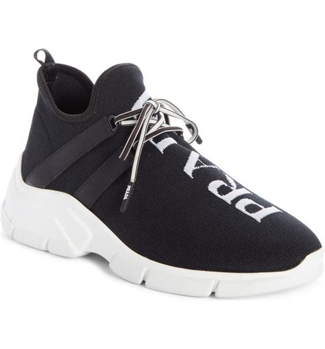 prada black sock shoes|prada black sneakers ladies.